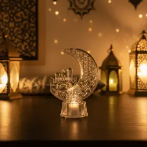 Crescent Moon Ramadan LED Décor with Mosque1