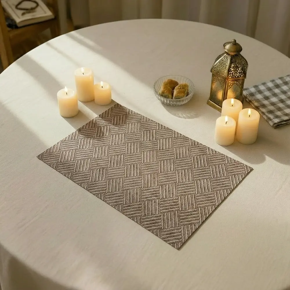 Crosshatch Texture 45x30cm Rectangular 6pcs Trivet1