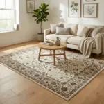 Floral Design Beige 220x160cm Carpet