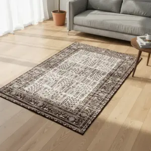 Floral Design Brown 120x180cm Carpet