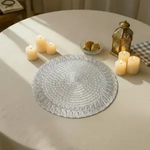 Fringe Border Design 38cm Silver Trivet1