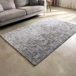 Geometric Basketweave 160x230cm Grey Rug