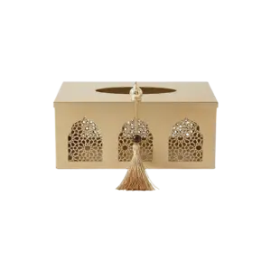 Gold 12.5x23cm Tissue Box Holder