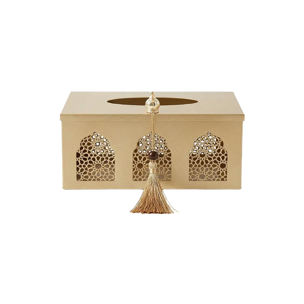 Gold 12.5x23cm Tissue Box Holder