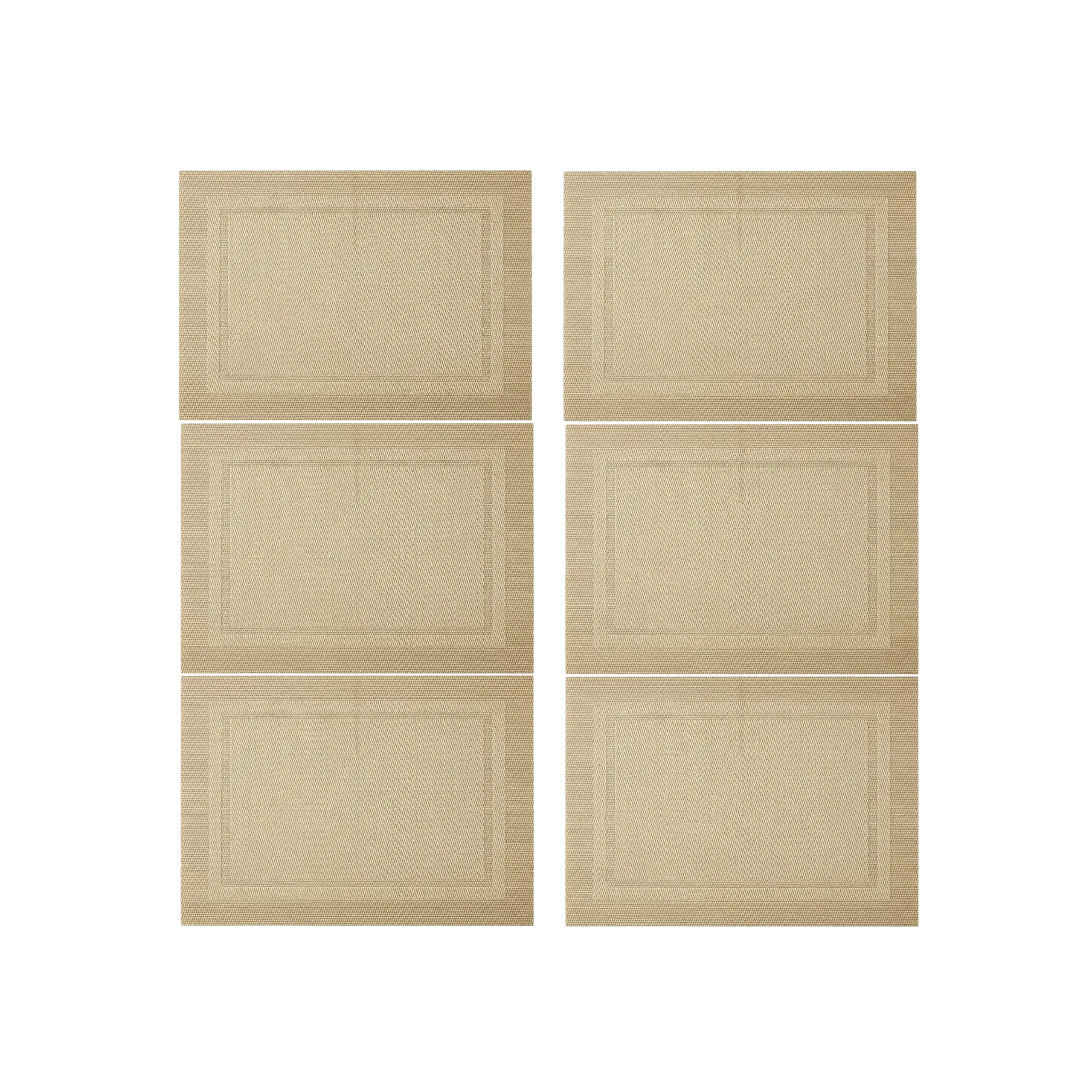 Gold 45x30cm Rectangular Shaped 6pcs Trivet3