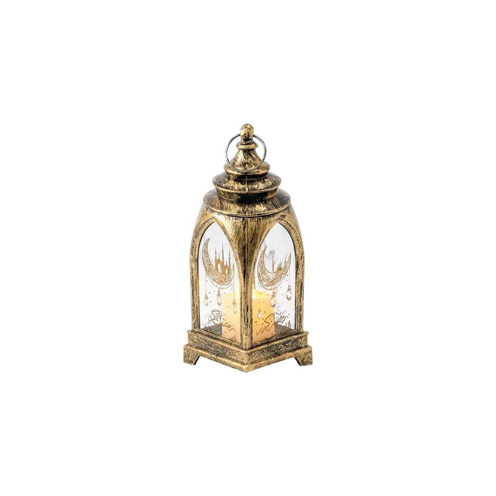 Gold & Black Ramadan Kareem Fanous Candle Lantern