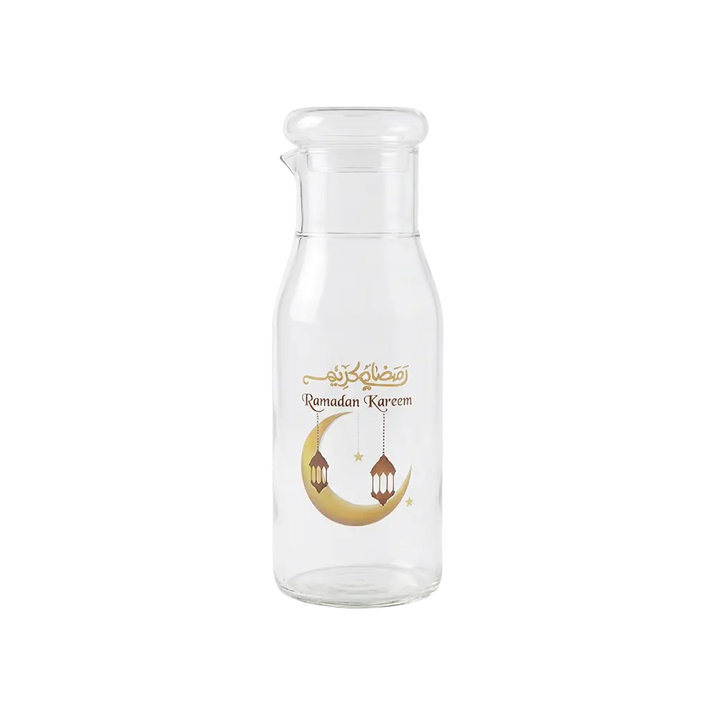 Gold Crescent & Lantern Glass 750L Transparent Bottle