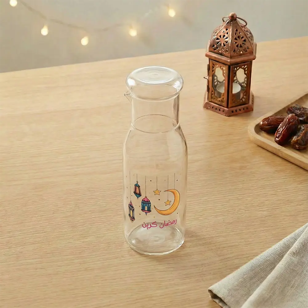 Gold Crescent & Star Glass 750L Transparent Bottle1
