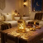 Golden-Decorative-Lantern-With-Lamp1 Golden Decorative Lantern With Lamp1