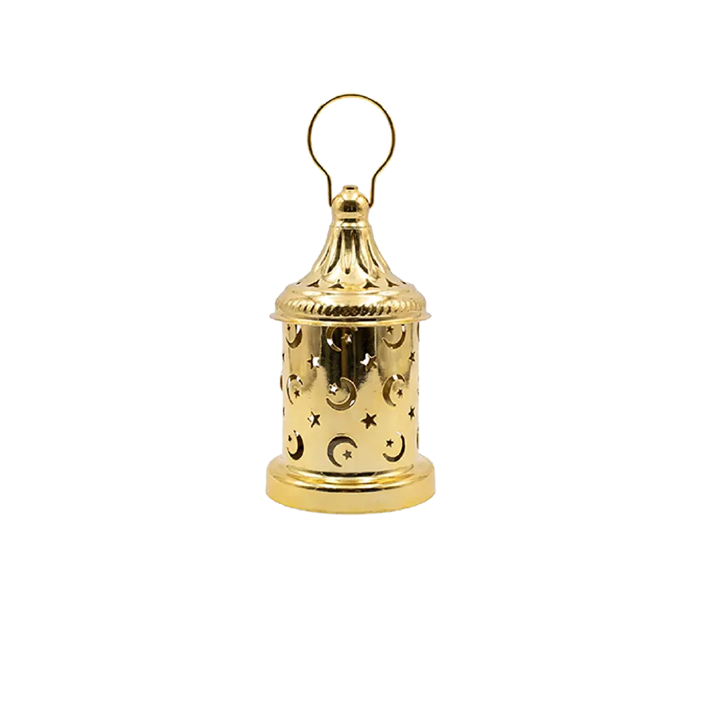 Golden Moon & Star Decorative Lanter With Lamp