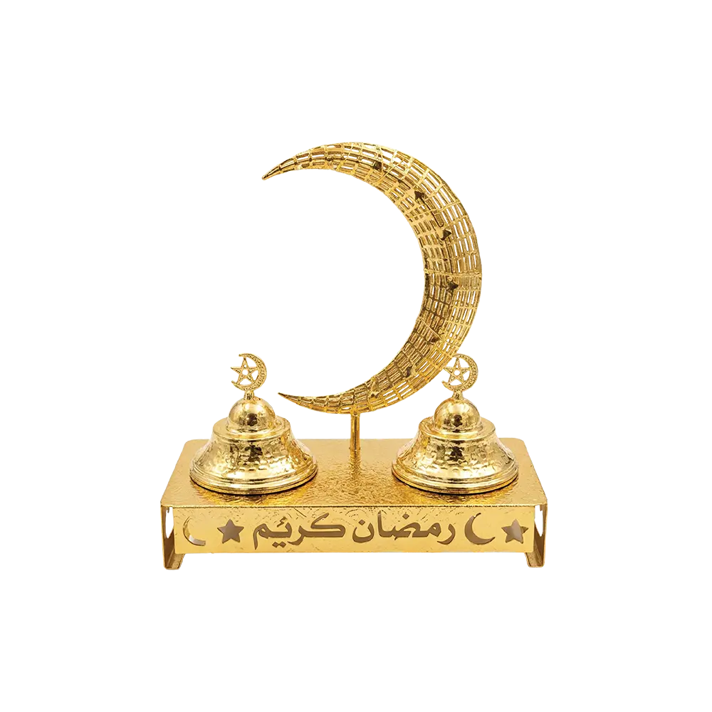 Golden Ramadan Crescent 2pcs Serving Bowl Set