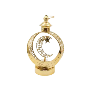 Golden Ramadan Kareem Crescent Moon Decorative Lantern