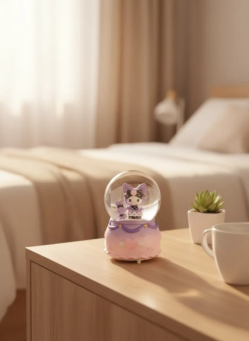 Kuromi-Snow-Ball-Night-Light1 Kuromi Snow Ball Night Light1