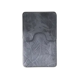 Leaf Pattern Beige Toilet Bath Mat