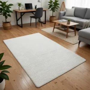 Meander Pattern 160x230cm Beige Rug