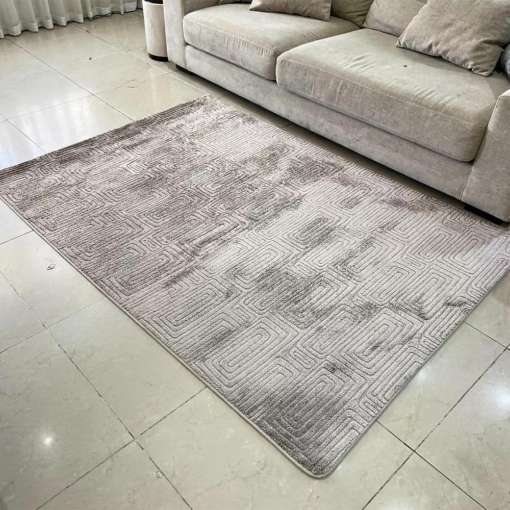 Meander Pattern 160x230cm Greige Rug