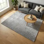 Meander Pattern 200x300cm Grey Rug