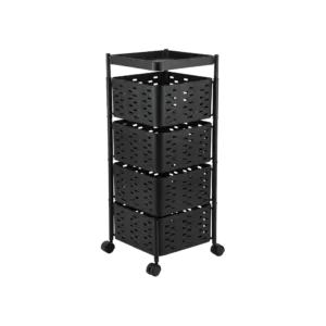 Metal 4 Tier Rolling Storage Organizer