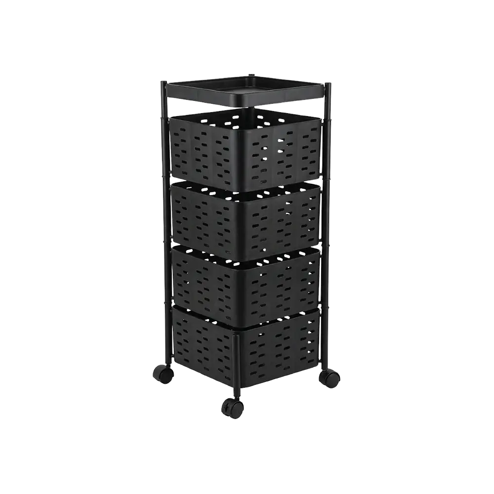 Metal 4 Tier Rolling Storage Organizer