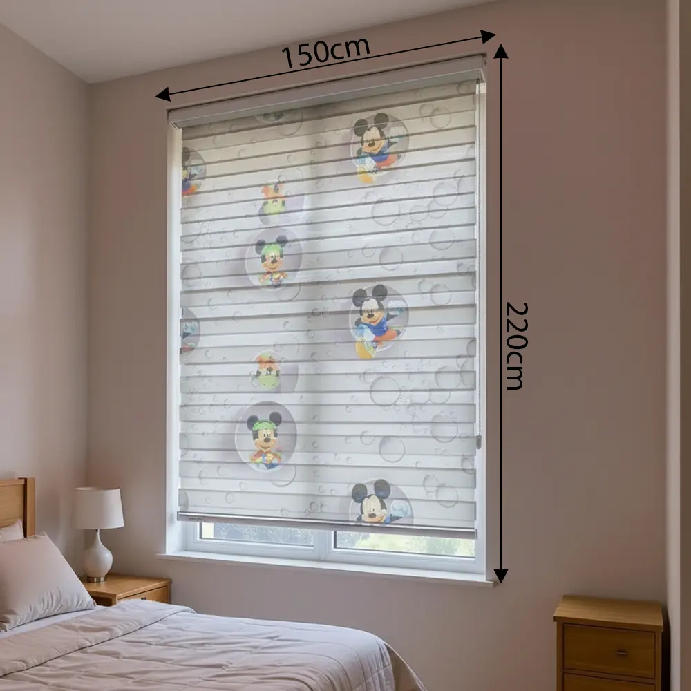 Mickey Mouse Design Roll Up Curtain 9