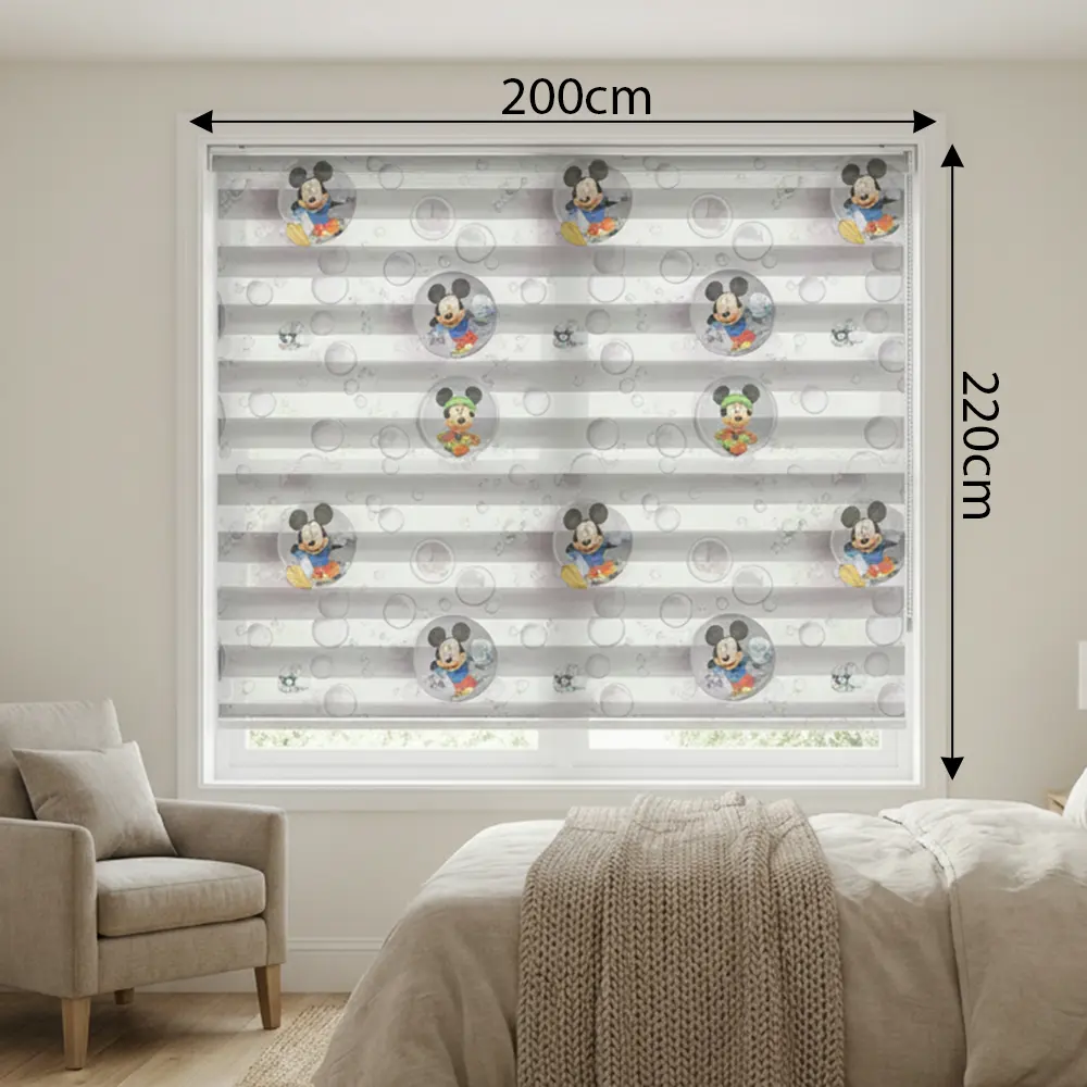 Mickey Mouse Design Roll Up Curtain 11