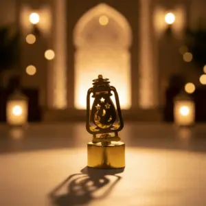 Mini Golden Ramadan Lantern Décor1