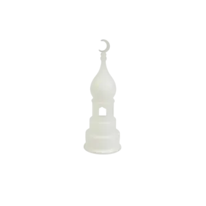Mini White Mosque 14 cm Minaret Light