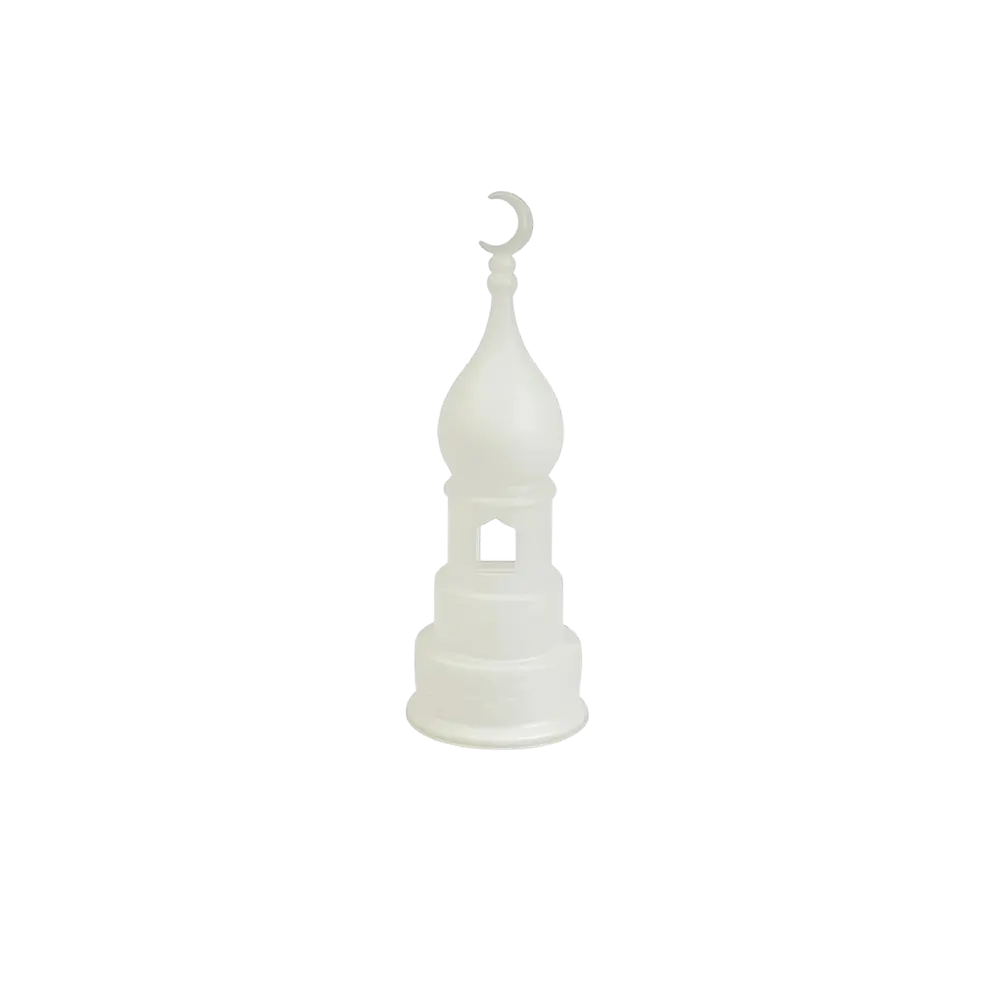 Mini White Mosque 14 cm Minaret Light