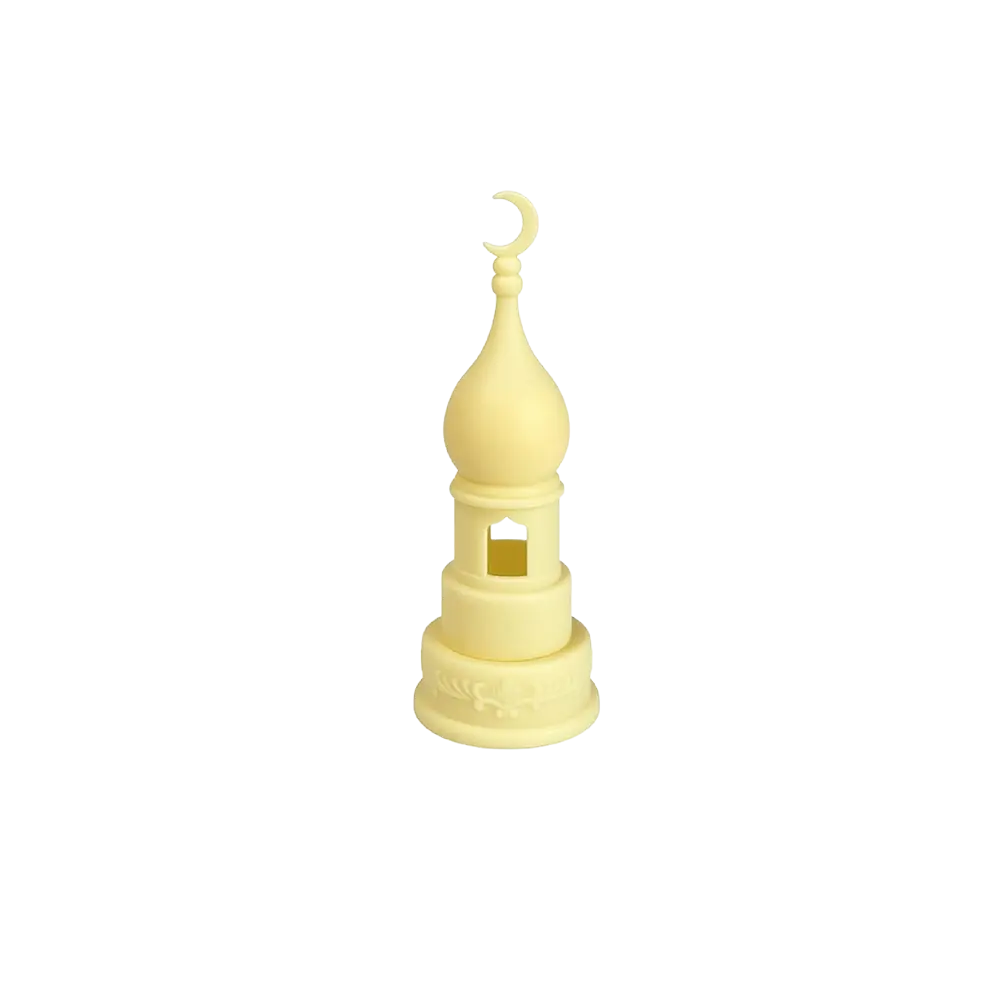 Mini Yellow Mosque 14 cm Minaret Light