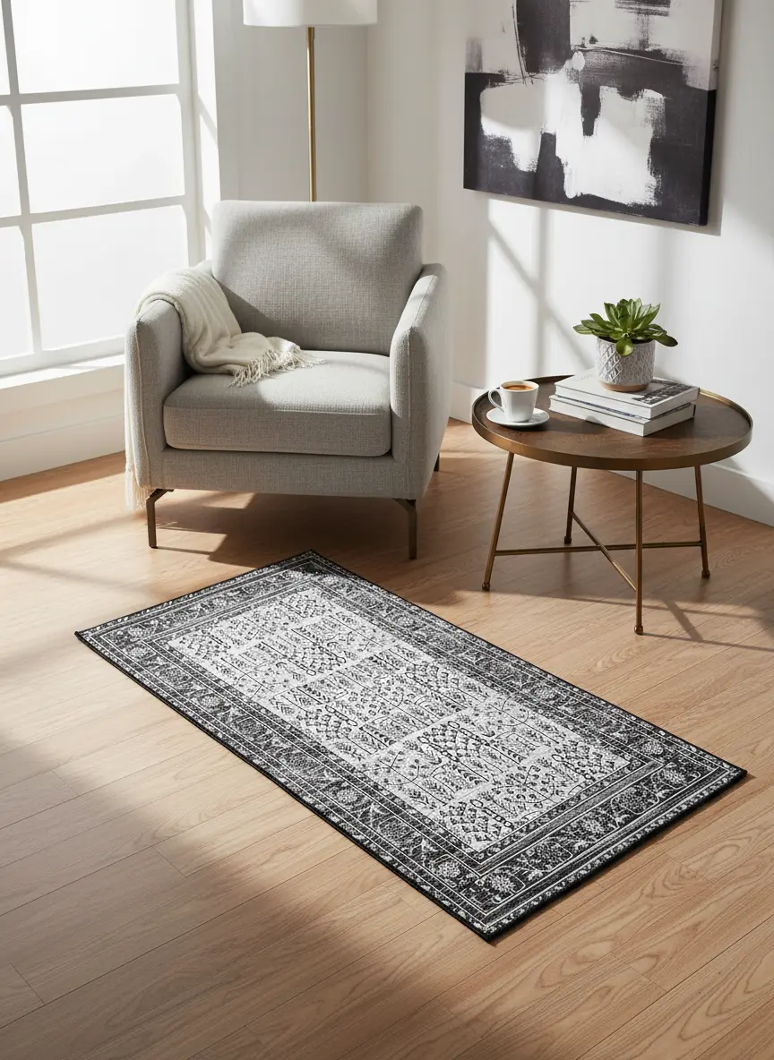 Monochrome Elegance 120x60cm Carpet