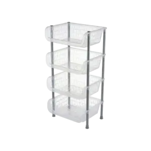 Plastic 4 Tier Storage Basket Organizer