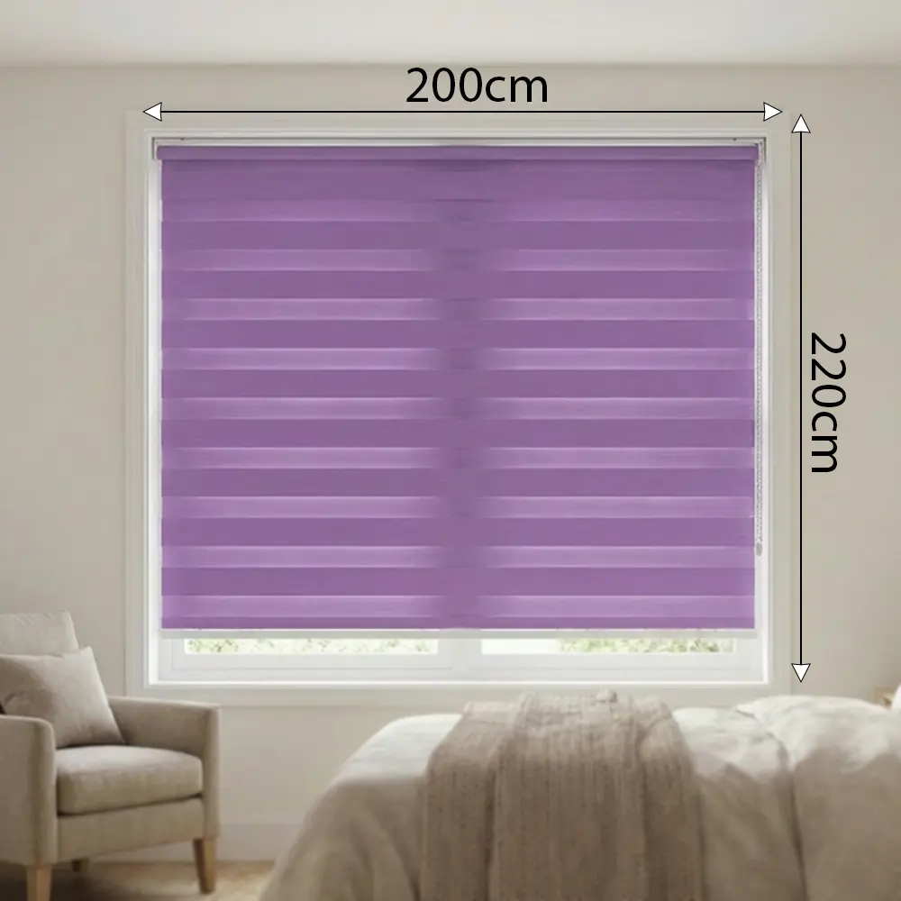 Purple 200x220cm Roll Up Curtain1