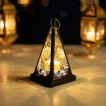 Pyramid Moon & Mosque Black Decorative Lantern1