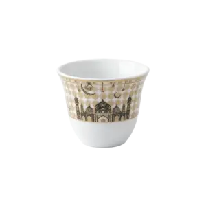 Ramadan 12pcs Gold & White Ceramic Coffee Cup Set