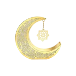 Ramadan 2626cm Golden Crescent Hanging Décor