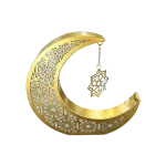 Ramadan 3535cm Golden Crescent Hanging Décor