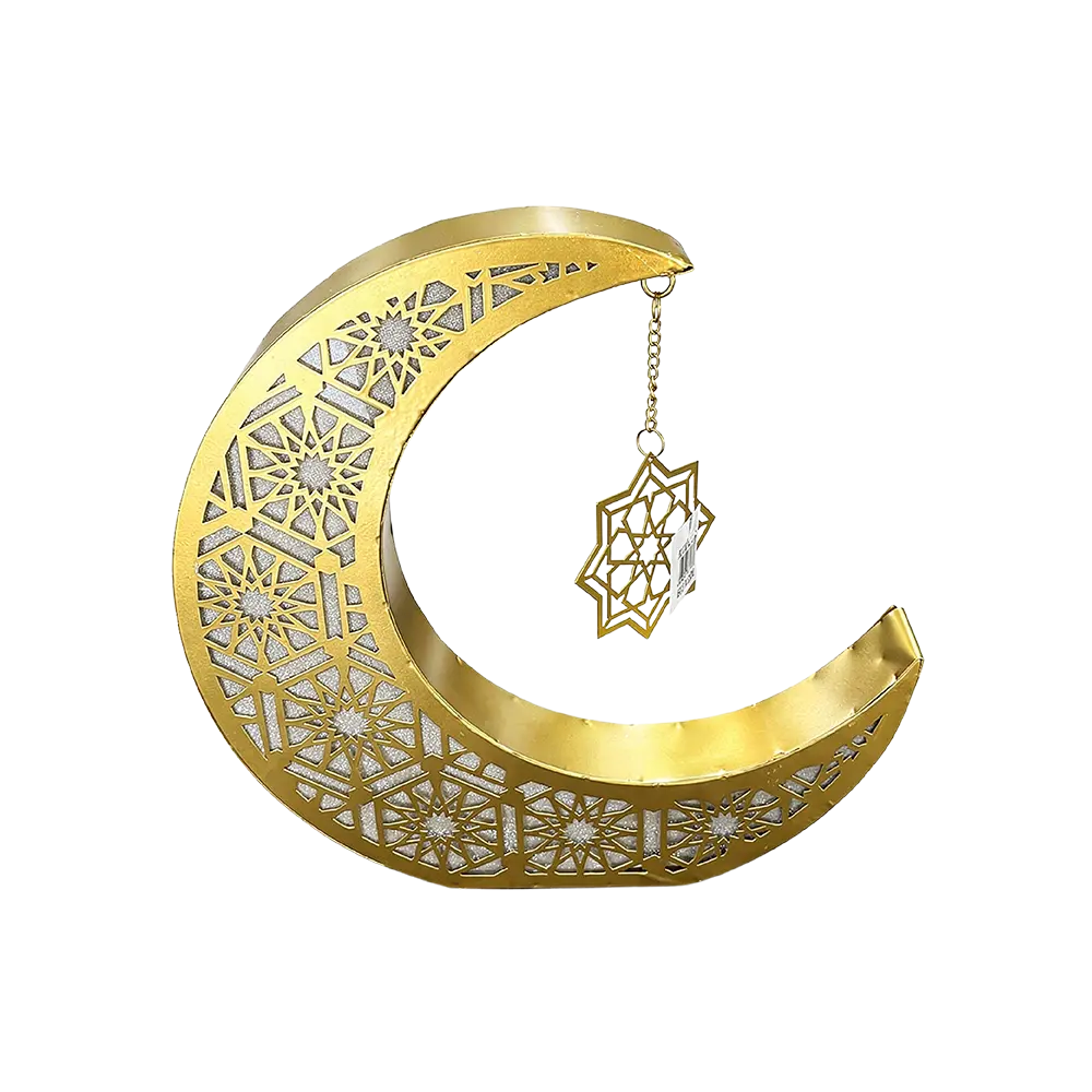 Ramadan-3535cm-Golden-Crescent-Hanging-Décor Ramadan 3535cm Golden Crescent Hanging Décor