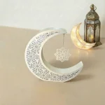 Ramadan-35x35cm-Crescent-Moon-Lantern-with-Star-&-Light1 Ramadan 35x35cm Crescent Moon Lantern with Star & Light1