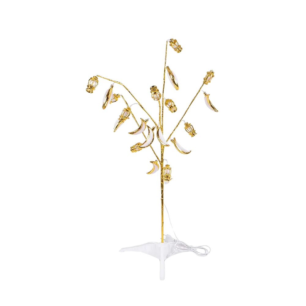 Ramadan-60cm-Crescent-&-Lantern-LED-Decorative-Tree Ramadan 60cm Crescent & Lantern LED Decorative Tree