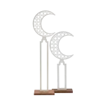 Ramadan Geometric Crescent Moon Standing Décor