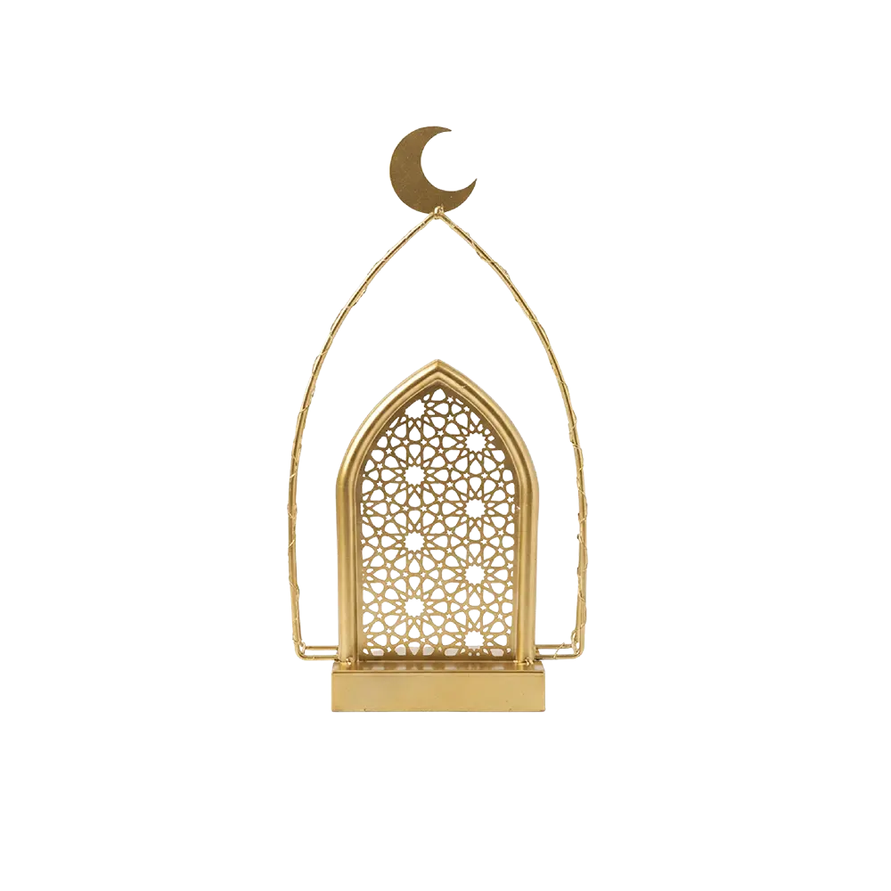 Ramadan Golden Crescent Arch Décor with Light