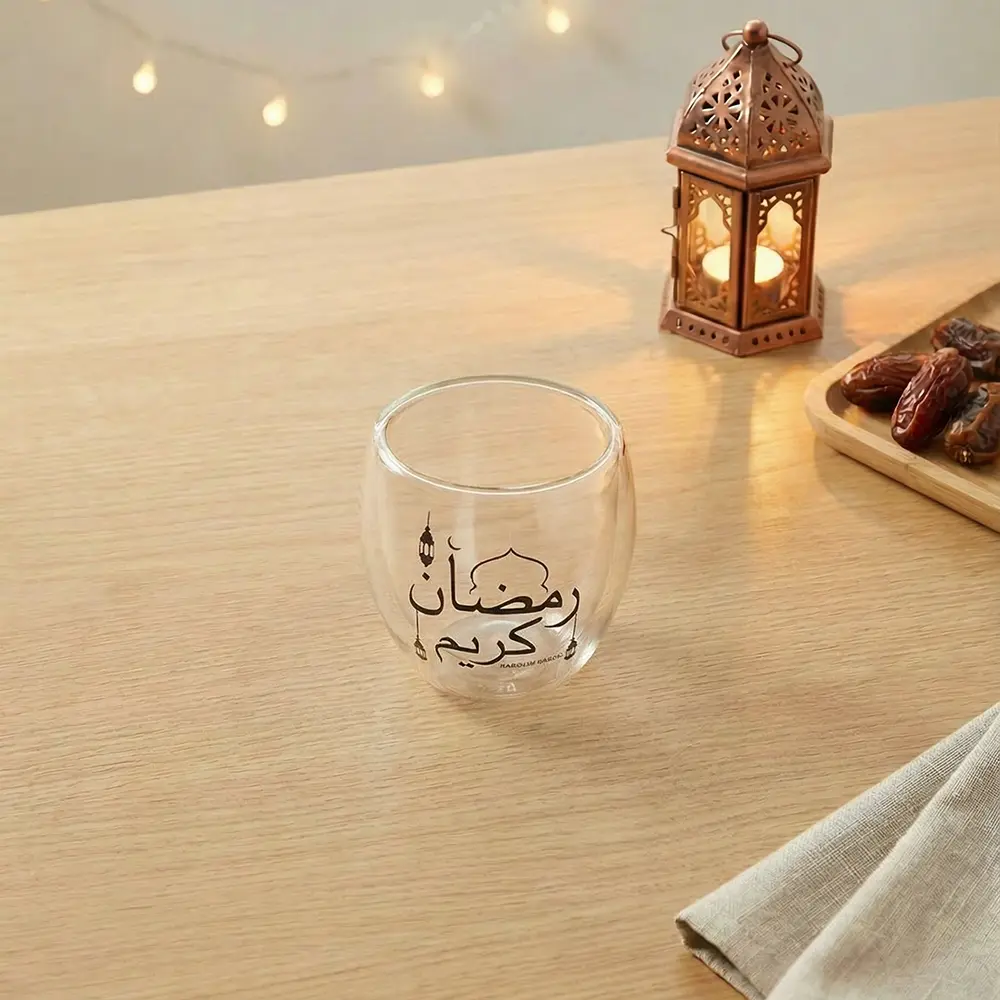 Ramadan Kareem 60ml Double Glass Mug1