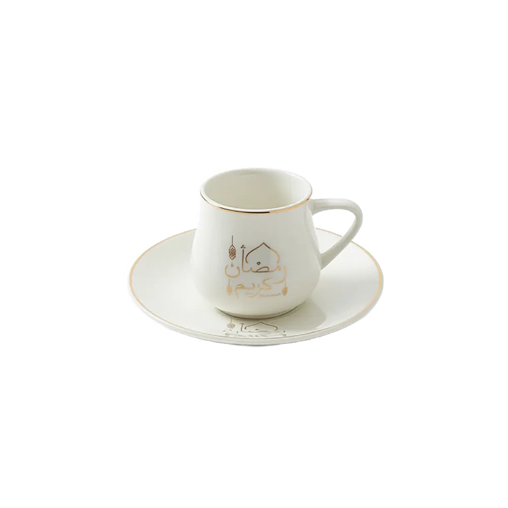 Ramadan Kareem 6pcs Coffee Cup & Saucer Set