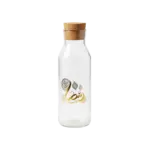 Ramadan Karim Glass 1L Transparent Bottle with Cork Lid