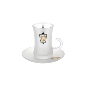 Ramadan Lantern 6pcs Glass Tea Cup & Saucer Set