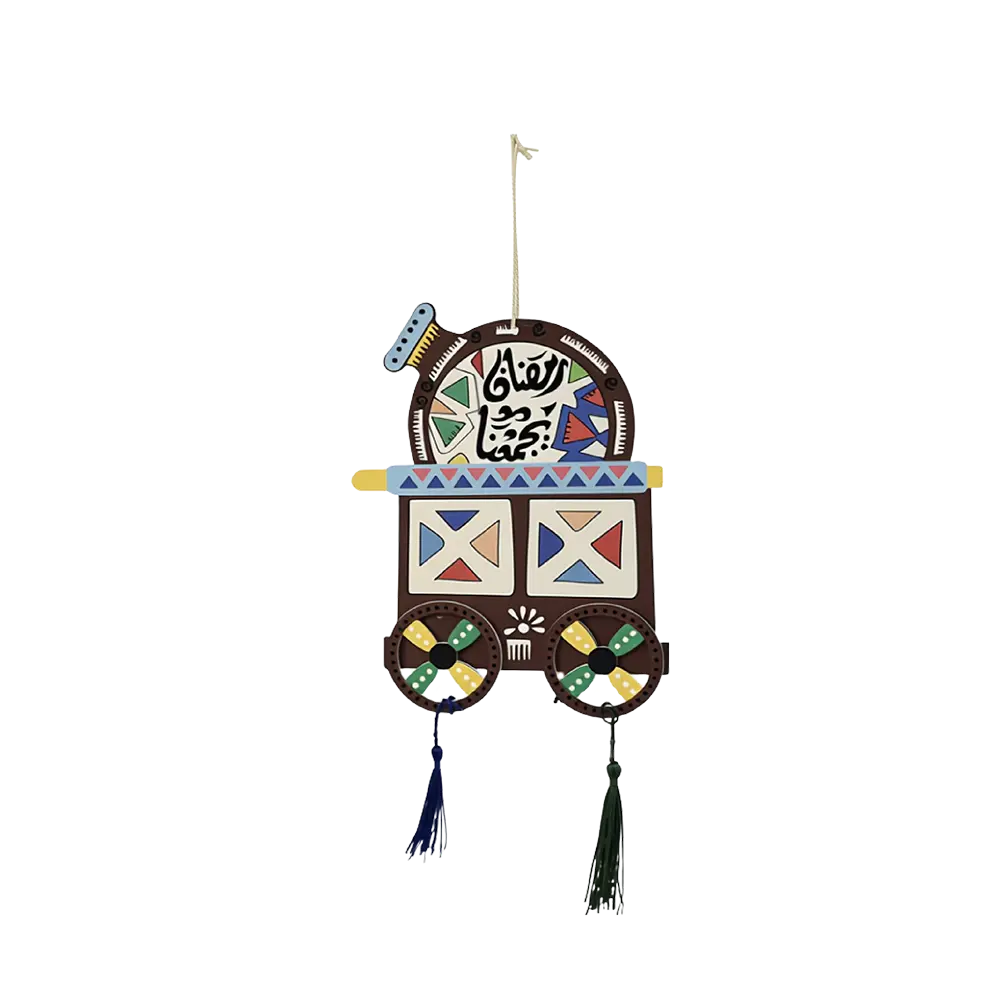 Ramadan-Lantern-Cart-Hanging-Décor-&-Wooden-Cannon Ramadan Lantern Cart Hanging Décor & Wooden Cannon