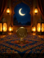 Ramadan Mini Golden Crescent Table Décor1