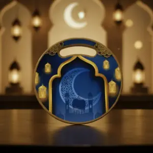 Ramadan Moon 16cm Serving Tray with Handle1
