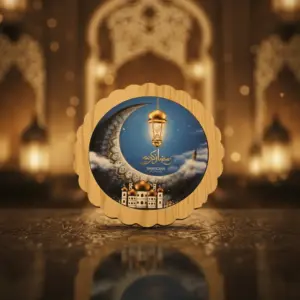 Ramadan Moon 19cm Table Décor Tray1