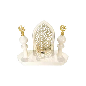 Ramadan Mosque Inspired Table Centerpiece With Crescent Light